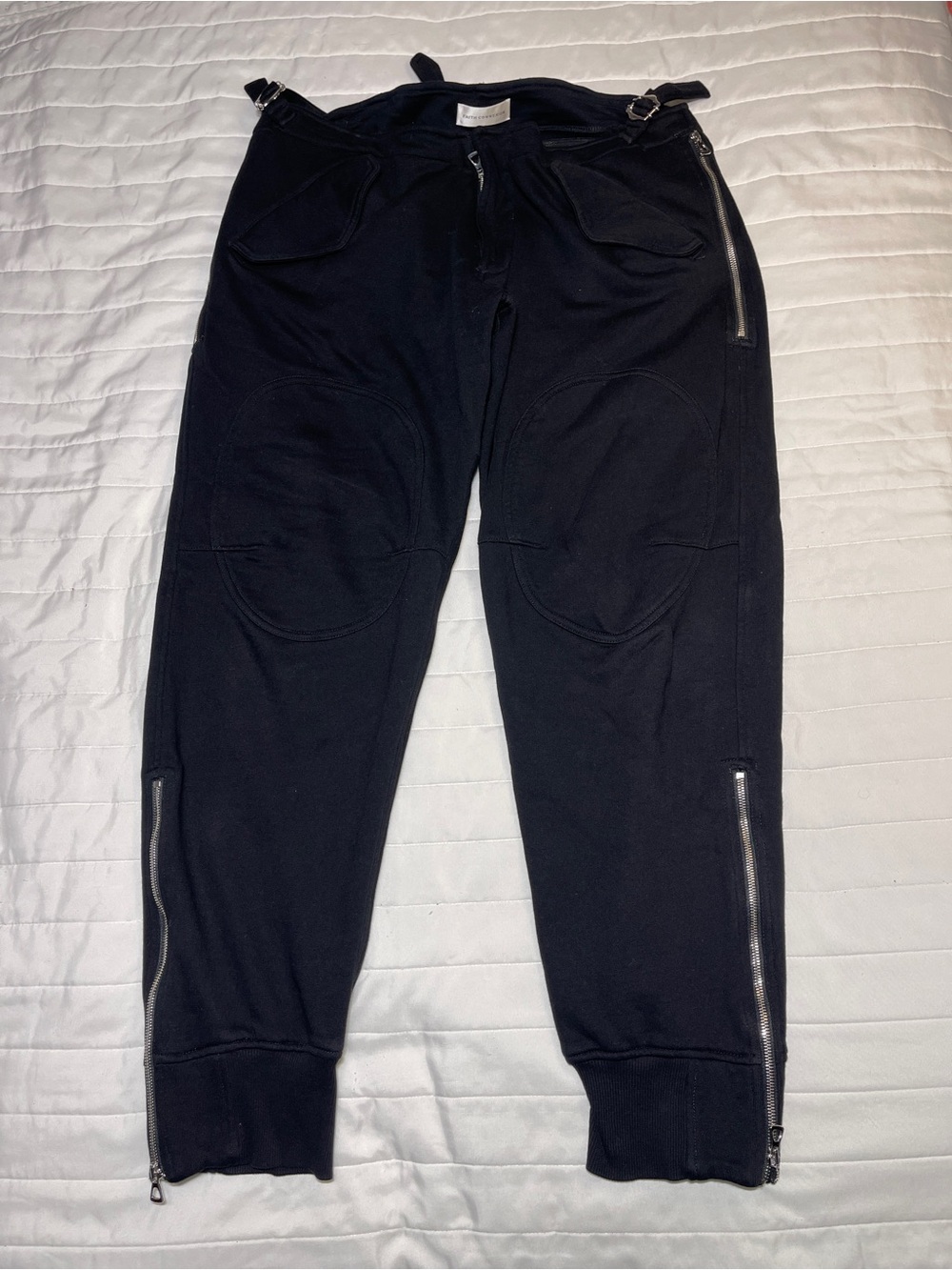 Faith Connexion Black Zippered Jogger Sweatpants